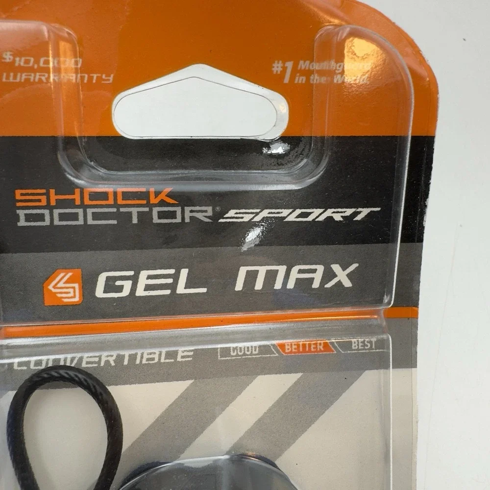 Shock Doctor Sport Gel Max Mouthguard Adult Convertible Black Gel Fit Age 11+
